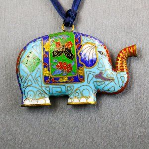 Cloisonné Elephant Necklace